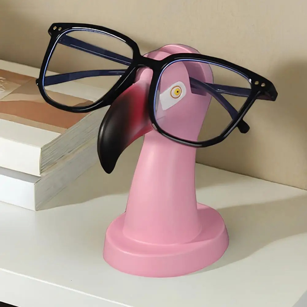 Eyewear Organizer Holder Glasses Display Stand Flamingo Eyeglass Display Stand Heavy Duty Resin Figurine Non-slip for Desktop 250716