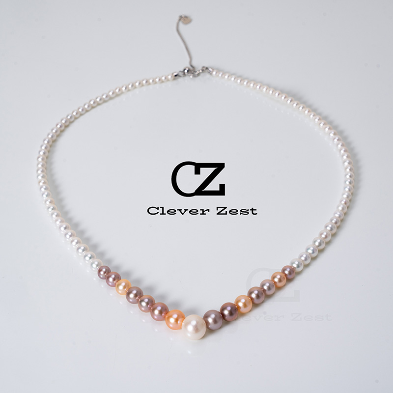 Natural Candy Freshwater Pearl Necklace S935 Silver Unique Designer Jewelry