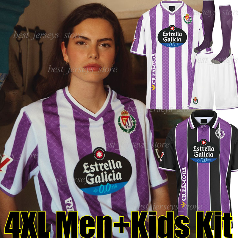 4XL 25/26 Real Valladolid MORO soccer jerseys M.SYLLA AMATH LATASA MARCOS ANDRE AMALLAH S.JURIC CHUKI ALANI JAVI SANCHEZ D.TORRES men kids kits sets football shirts