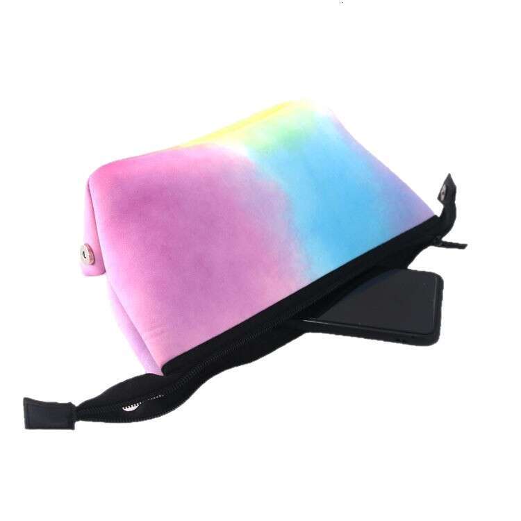 Hot Selling Diving Material Makeup Large Capacity Waterproof Storage Toiletry Bag Women's Handbag Striped