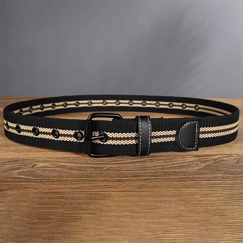 Mens Canvas Belt Casual Retro Womens Belt Outdoor Sports Belt With Jeans Belt Breathable Lightweight Eyelet Belt For Men Women W250717