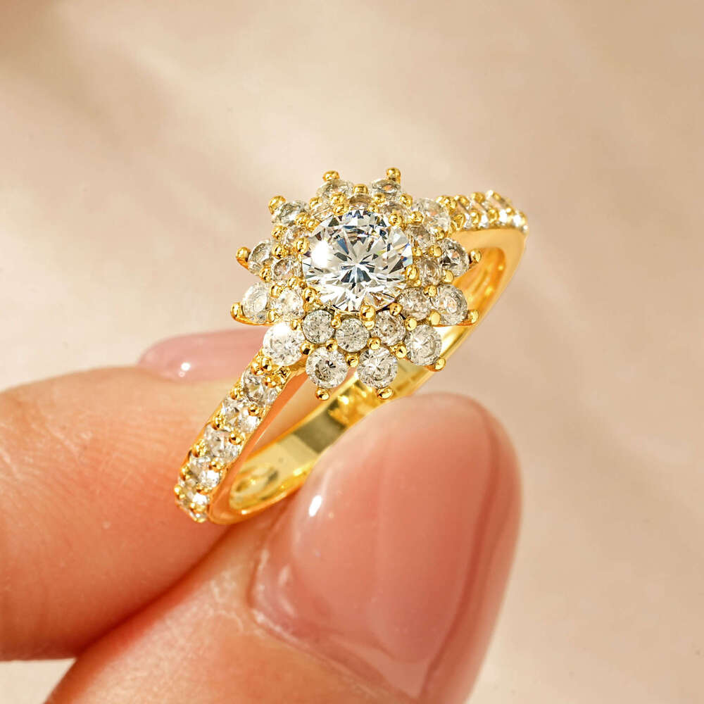 Tiktok Live New Starry Sky Round Bag For Women Full Diamond Design High-End Imitation Moissanite Ring 50F