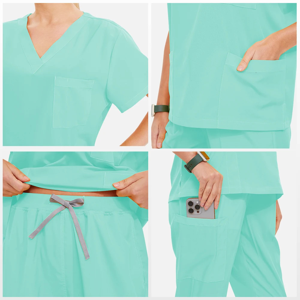 Summer Scrubs Hospital Uniforms Doctor Nurse Workwear 4-way Stretch Pet Clinic Nursing Suits Dentist Working Clothes S21 250715