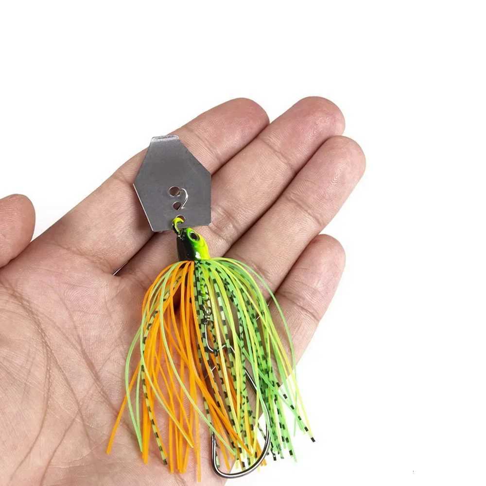 1pcs 100mm 11g Blade Metal Bait With Rubber Skirt Artificial WobbLEr Buzzbait Jigging Lure Spinner Spoon For Pike Z250717