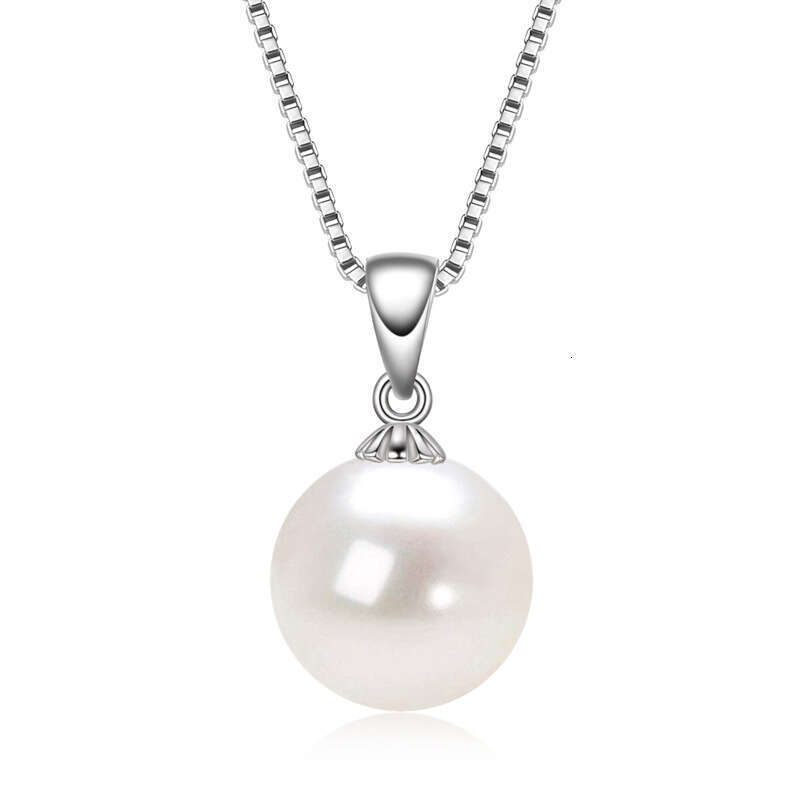 Fashion Small Light Bulb Necklace S Pure Sier Simple Versatile Single Freshwater Pearl Pendant Valentine's Day Qixi Festival Gift 6B5