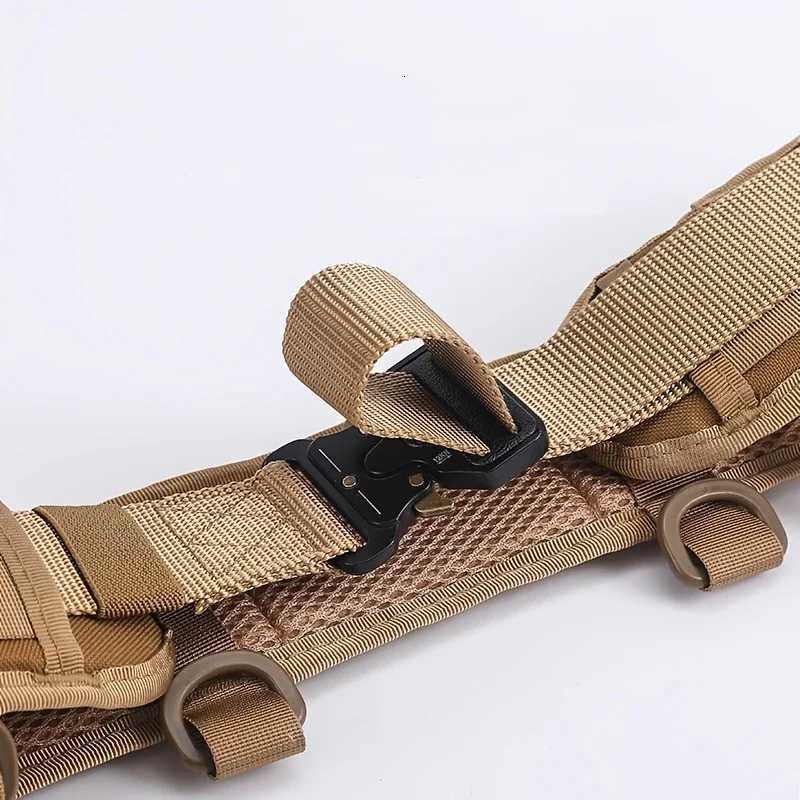 Mens Outdoor Hunting Tactical Belt Multi-Function Buckle Nylon Belt High Quality Outdoor Sport Canvas Belt W250717