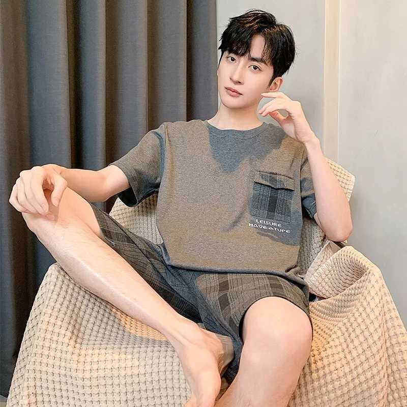 Summer Mens Loungewear Short Sleeve Shorts Pajama Sets Thin Style Cool and Breathable Casual and Comfortable Sleepwear 2PCS/Set W250717