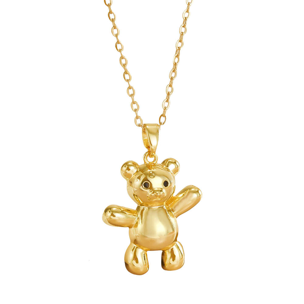 Hot-Selling Bear Pendant Fashionable Personality Simple Collarbone Creative Necklace Bdd