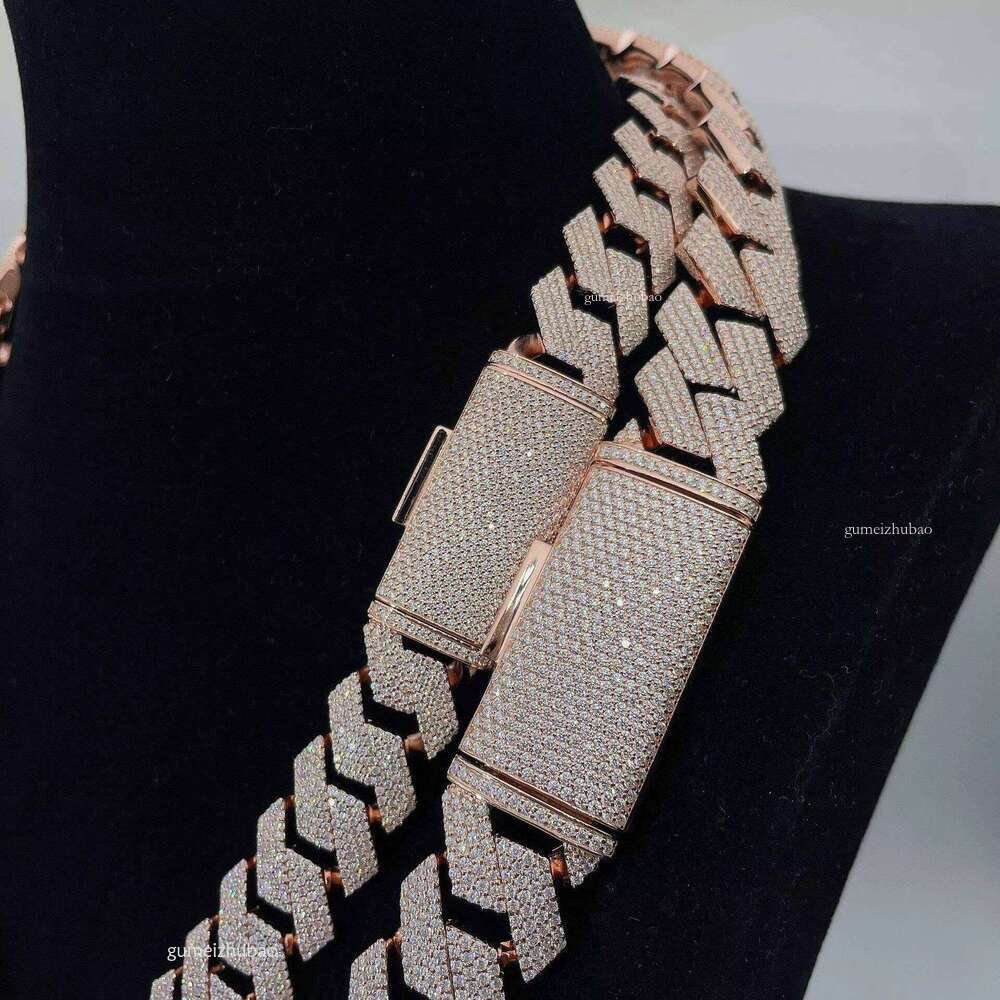 Hip-hop rock VVS Dia jewelry Cuban chain Moissanite High designer necklace for men and women