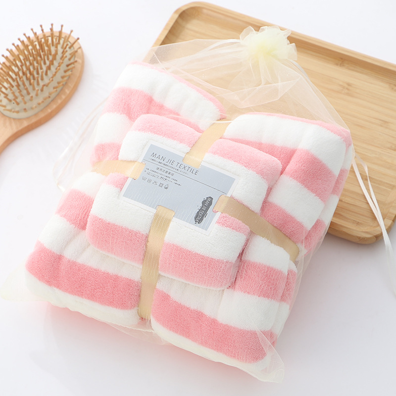 2-piece bath towel set ultra-soft highly absorbent quick-drying coral fleece bath towels customized for home hotel and spa use