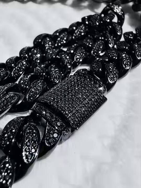Attractive Design 925 Silver Moissanite Cuban Chain for Anniversary Engagement Gift Party Wedding Moissanite Cuban Link Chain
