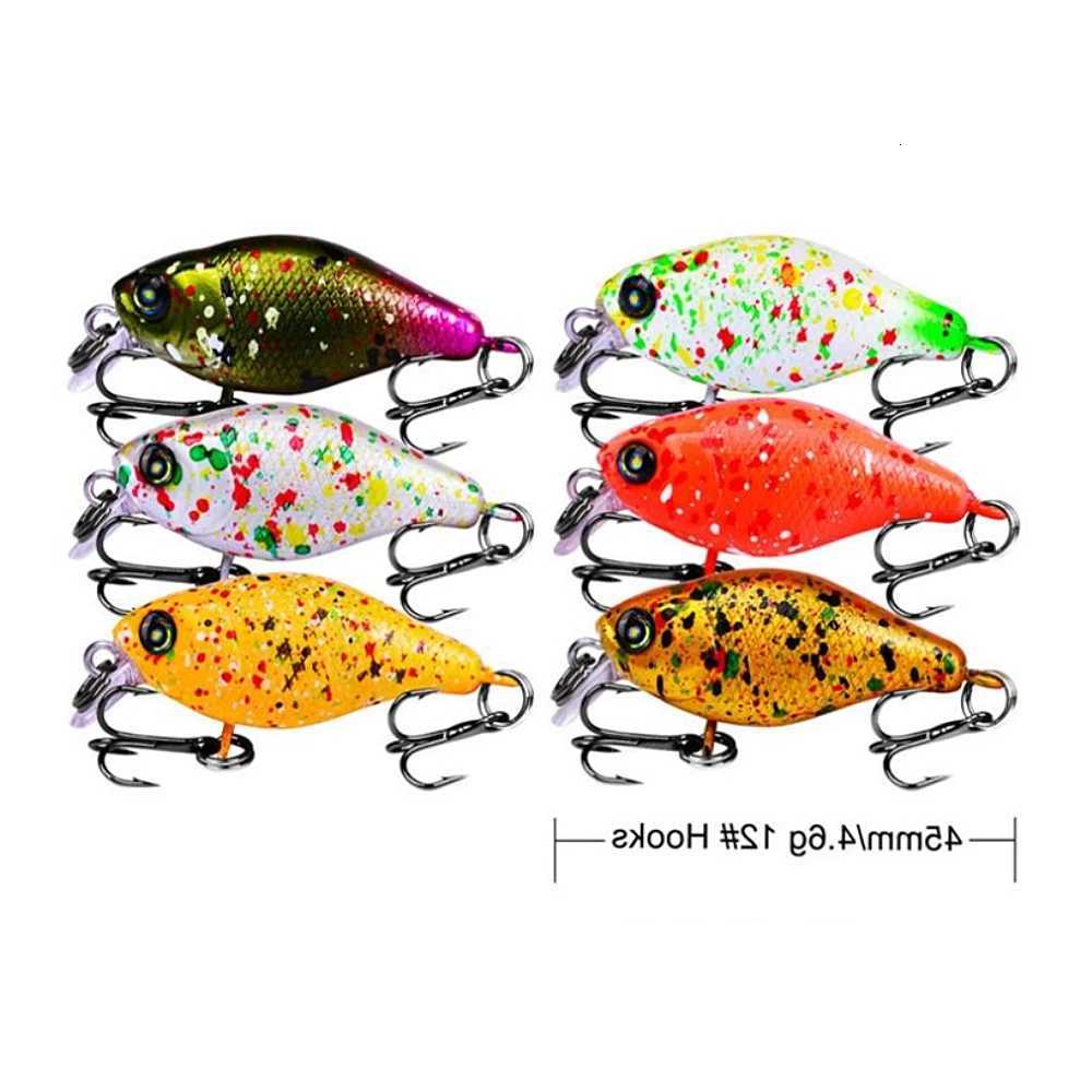 1Pcs Crank WobbLErs 45mm 4.3g Mini Crankbait Artificial Plastic Hard Bait Bass Pike Fishing TackLE Z250717