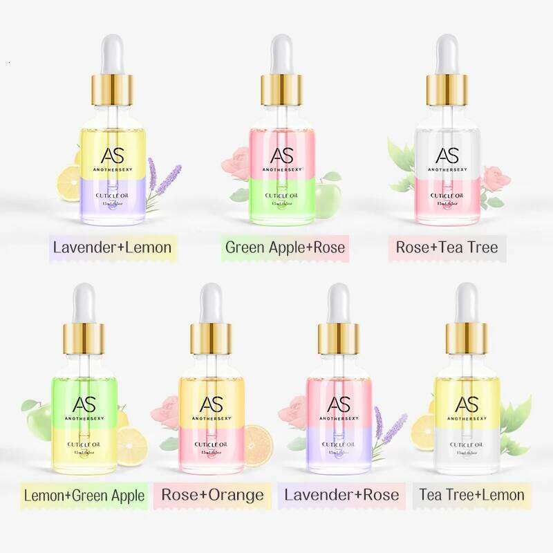 AS 15ml Vitamin Cuticle Revitalizer With Dropper Vegan Foil Flakes Organic Nail Nutrition Oil X250717