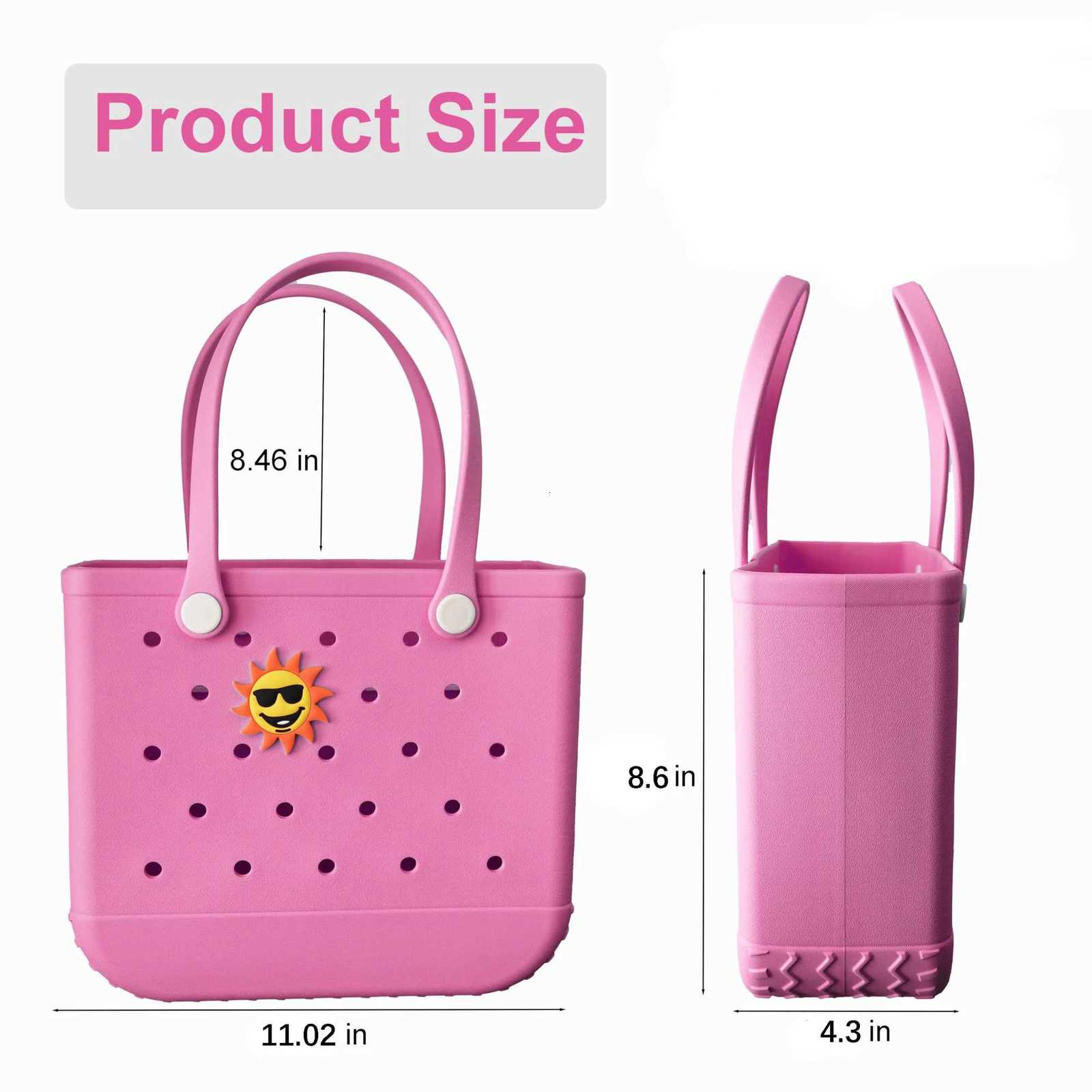 Small Beach Tote Silicone Basket with Sand for WAshable Tip Proof Durable Open Tote Bag for Christmas Gift Z250717
