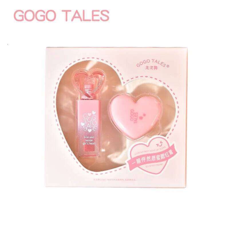 GOGO TALES Matte Blusher Mirror Hydration Lip Gloss Kit Beauty Gift Set Cosmetic Makeup X250716