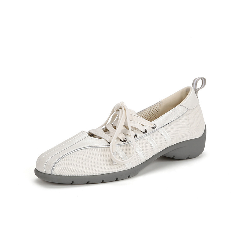 Cowhide Version ~ Su Yinyin Same Style Functional Square Toe Lace-up Ballet with Hidden Wedge Casual Mary Jane Shoes for Women ddmysaturn