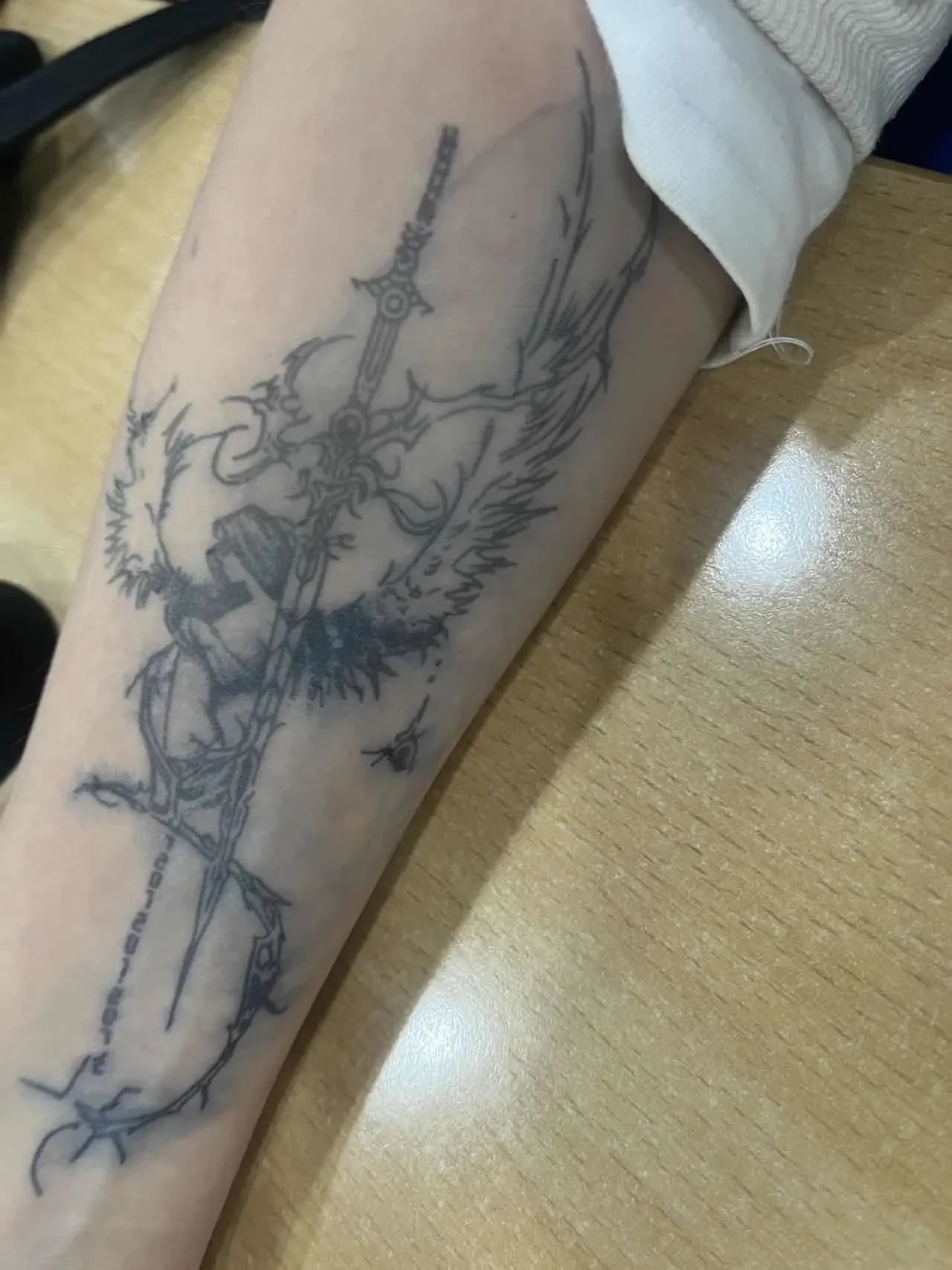 Saint Trial Sword Herbal Tattoo Sticker Angel Judge Semi anent Waist for Woman Man Punk Art Temporary Tattoos 250714