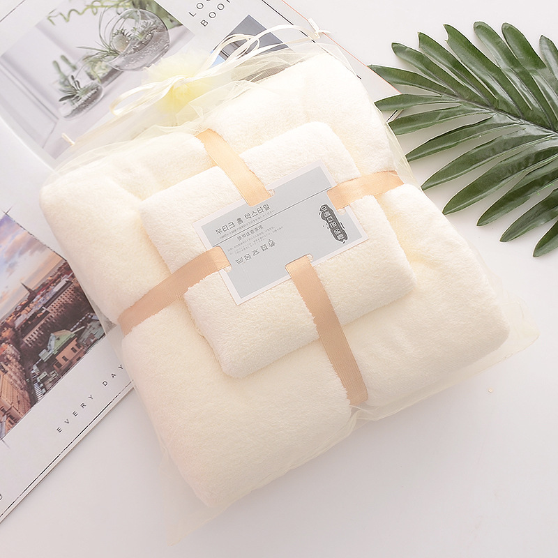 sets High quality jelly velvet absorbent coral velvet thickened non shedding Hair Face Hand Bath Towel Sets