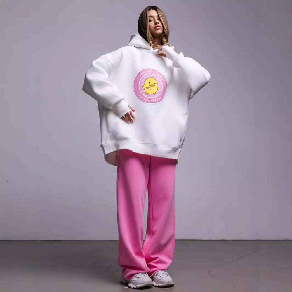 Autumn Winter New Women's Loose Fit Hoodie Sweatshirt With Print B5