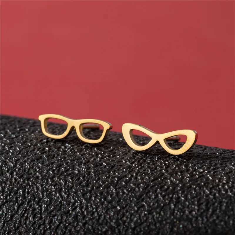 Unique Funny Glasses Earrings for Women Men Personality Metal Sunglasses Shaped Stud Earrings Asymmetry Jewelry Earrings y250715