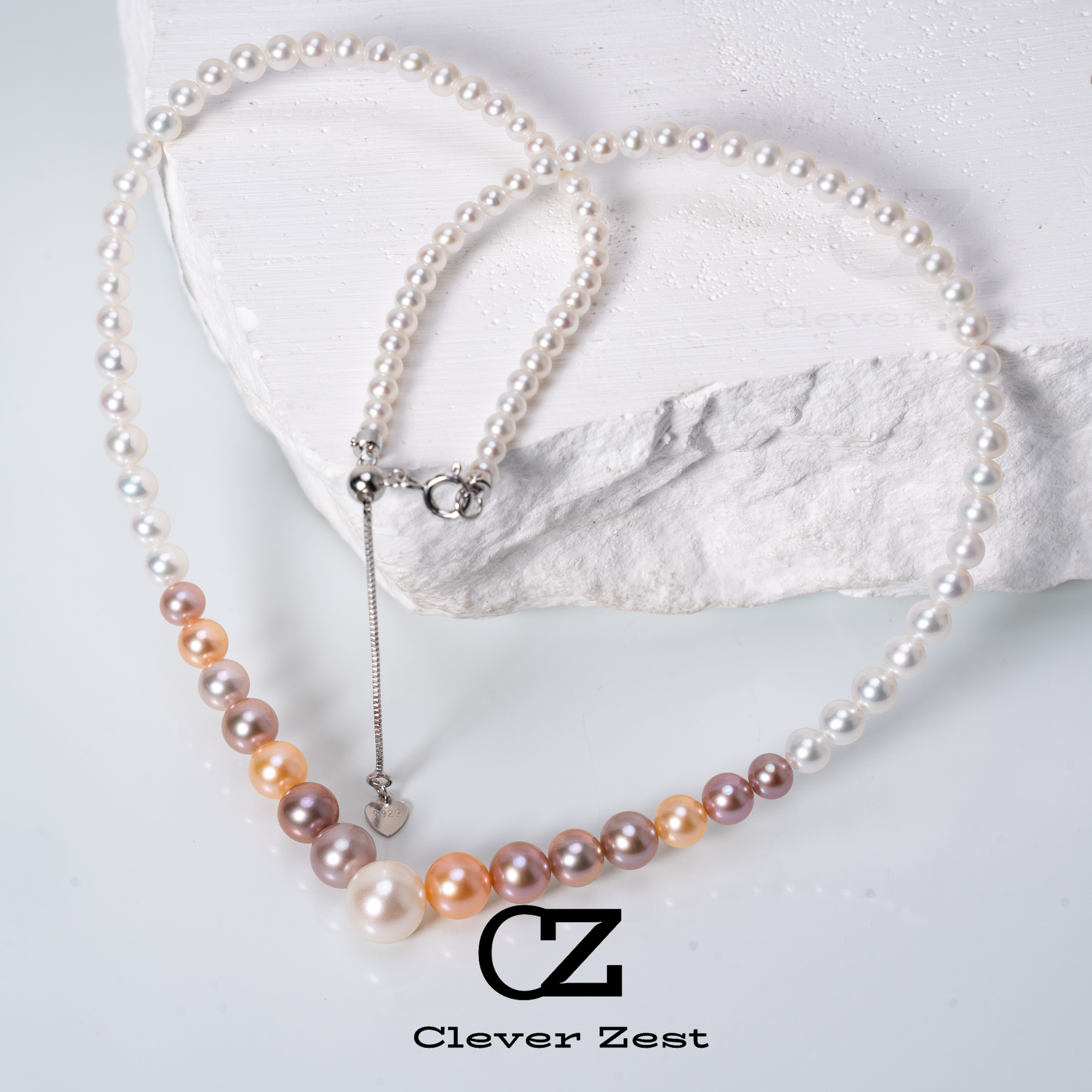 Natural Candy Freshwater Pearl Necklace S935 Silver Unique Designer Jewelry