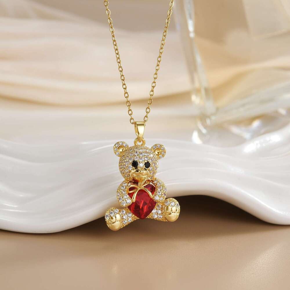 Titanium Steel Non-Fading Necklace For Women, High-End Bear Fashion, Light Versatile Jewelry, Collarbone Chain, Yiwu 5Cf