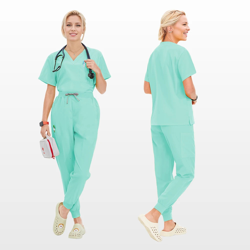 Summer Scrubs Hospital Uniforms Doctor Nurse Workwear 4-way Stretch Pet Clinic Nursing Suits Dentist Working Clothes S21 250715