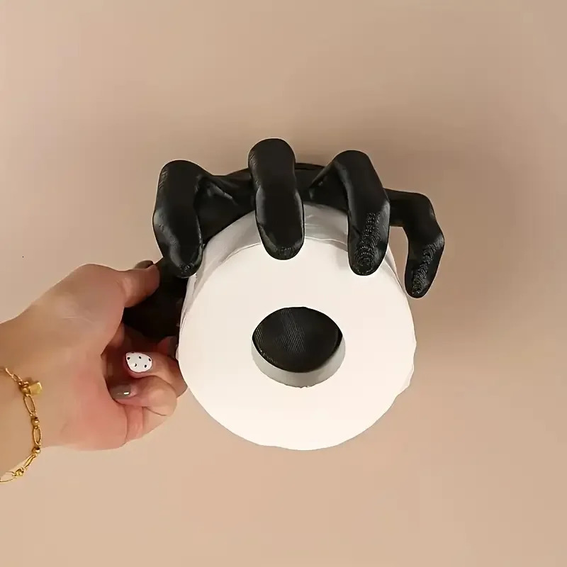 1Pc Novel Gothic Style Black Witch Hand Bathroom Toilet Paper Decoration Box Creative n Home Craft 250716