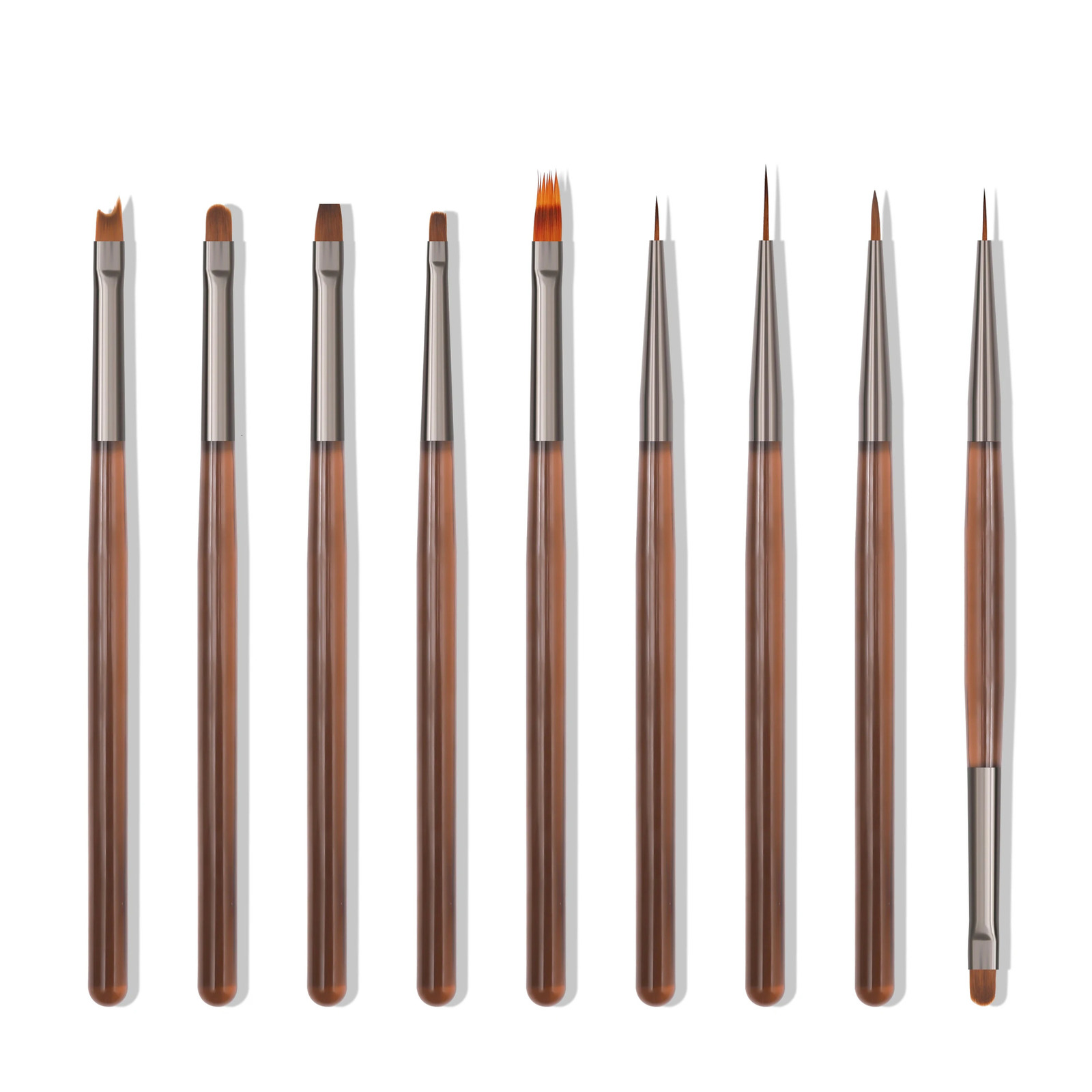 9PCS Nail Brush Liner DIY Painting Pen Manicure Acrylic Drawing Brush for Nail Art n Nails Tip Display Painting Tool 250716