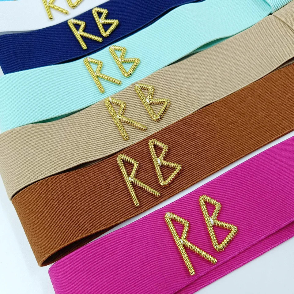 Various letters DIY Fedora and straw hat accessories rhinestone elastic band Letter wholesale accessories in various colors 250716