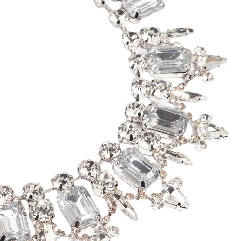 Stonefans Exaggerated Rhinestone Choker Necklace Jewelry for Women Statement Chain Large Crystal Collar Necklace Christmas Gift 250716