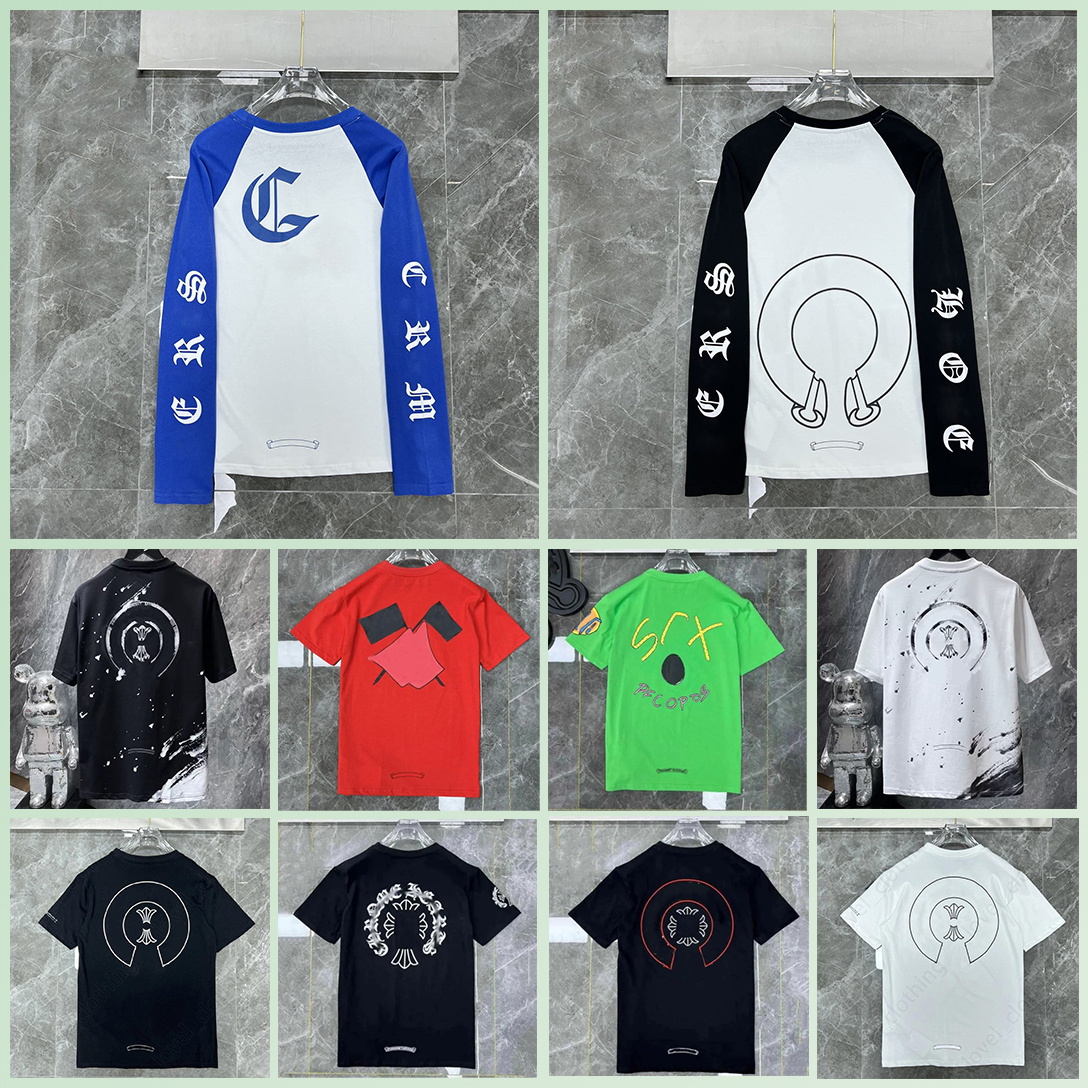 chrome heartstshirt t shirts designer men and women shirts printed spring summer fashionable long sleeved sweatshirts street style crome hearts chromehearts MZ9Y