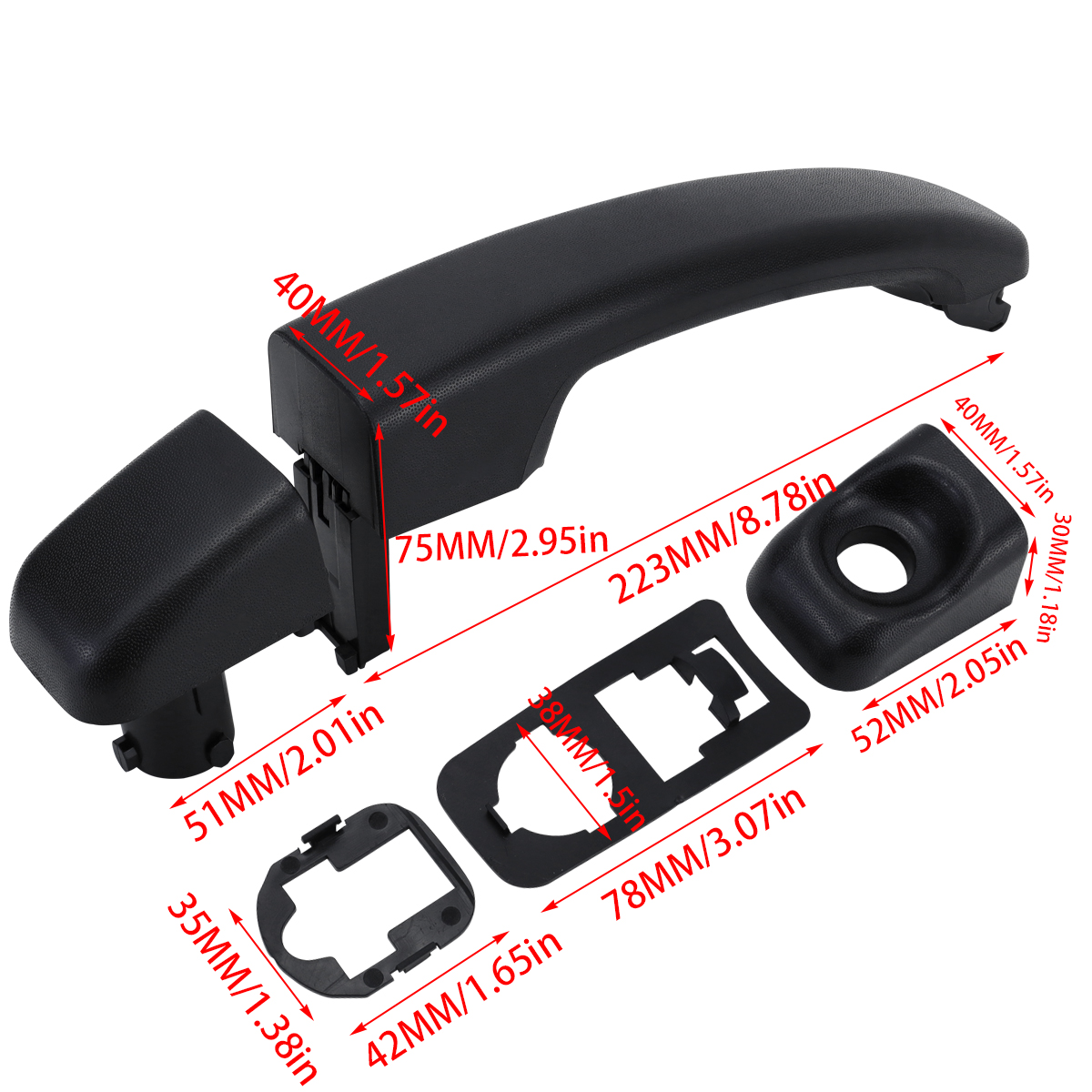Renault/Nissan Car Door Handle - Exterior Replacement with OE Numbers: 806073022R & 806075963R