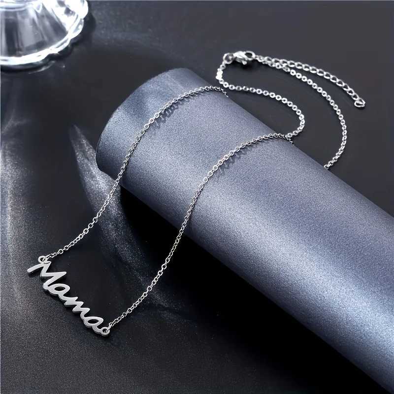 Fashionable Cute And Charming Personality Mothers Day Gift Mama Pendant Necklace Clavicle Chain For Mom XJ250717