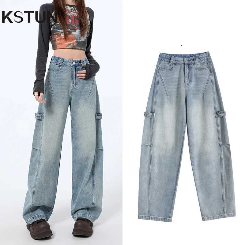 100% American Style Cargo Jeans Women Baggy Pants Loose Fit High Waist Womens Jeans Denim Vintage 2025 Spring New Streetwear R250716