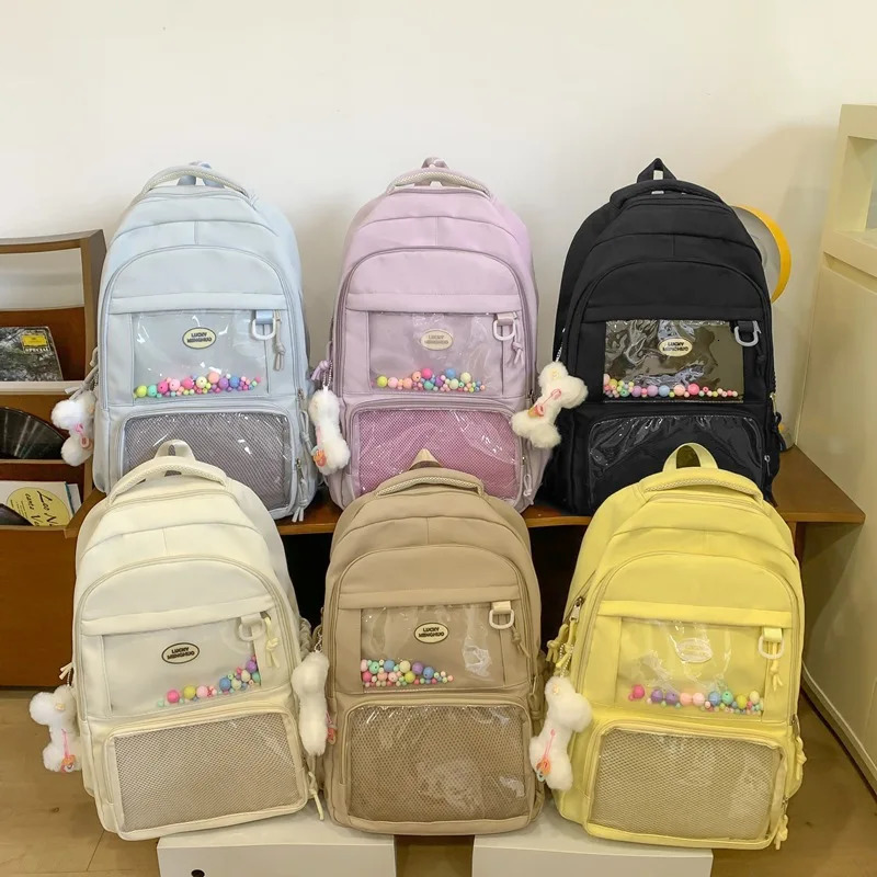 Cute Small Appetite Transparent Ita Bag Female Korean All-match Students Transparent Display Large-capacity Shoulder Bags 250714