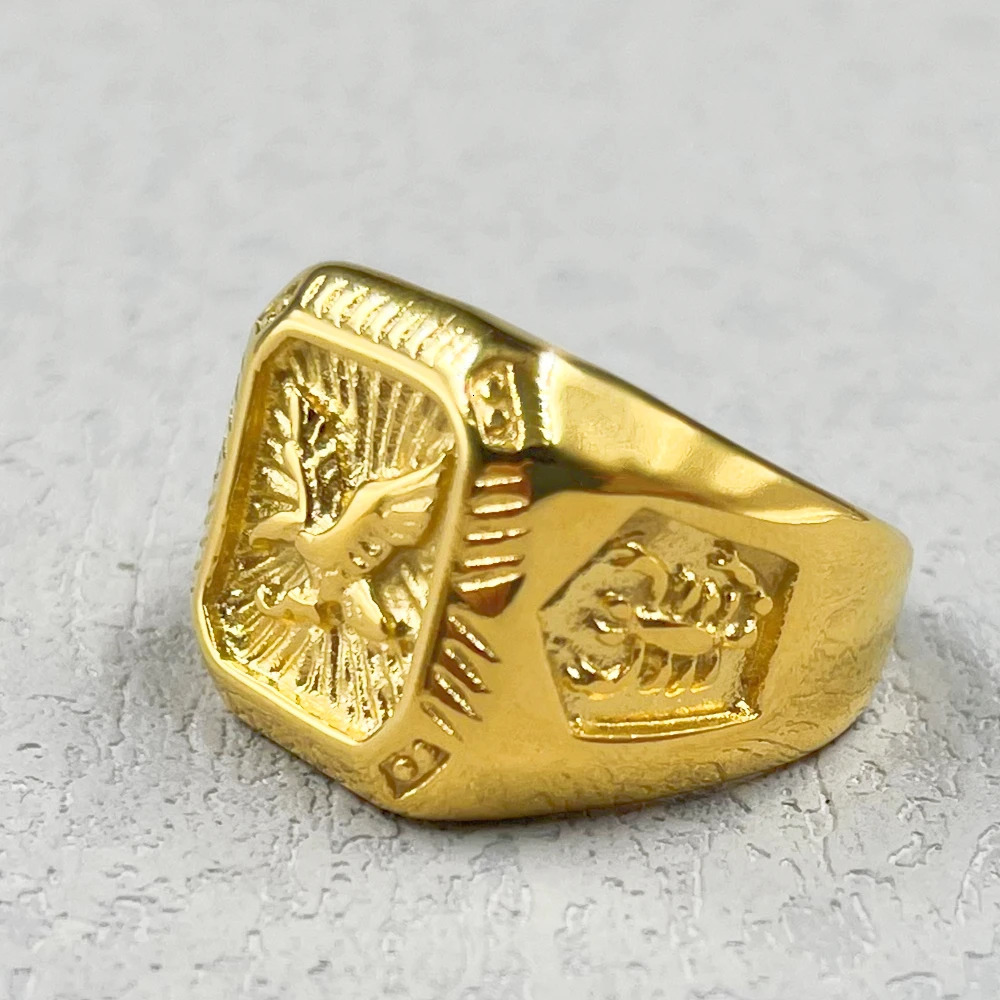 Arrival Retro Womens Ring Unisex Eagle Fashion Hip Hop gold color Ring Gothic Eagle Ring Jewelry for Men Trendy 250716