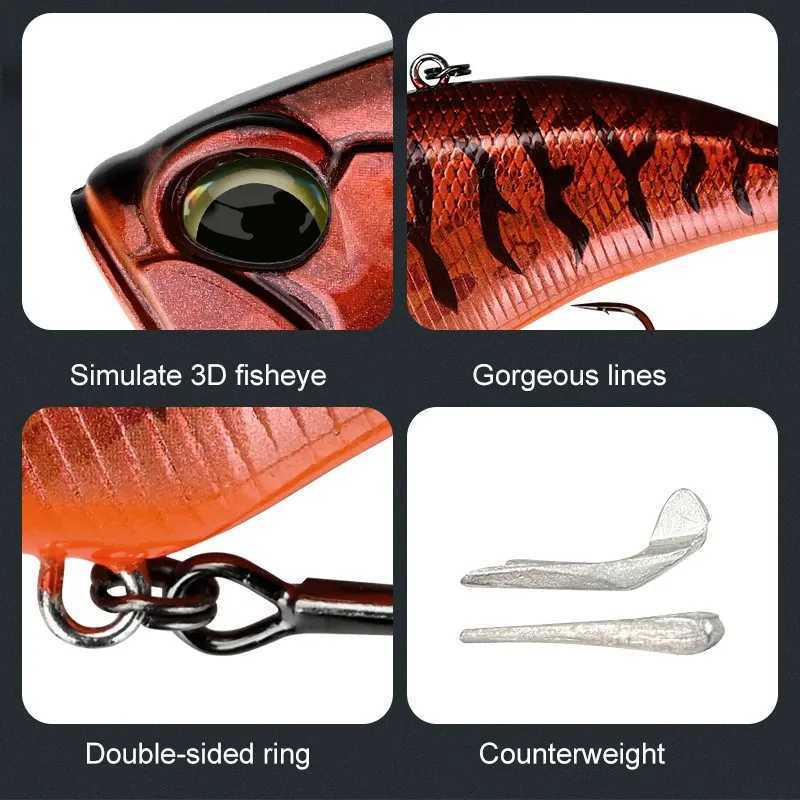 MEREDITH Apex Vibe F85mm 24g WobbLErs Fishing TackLE Vibration Bait for Full Depth Artificial AccESSories Z250717