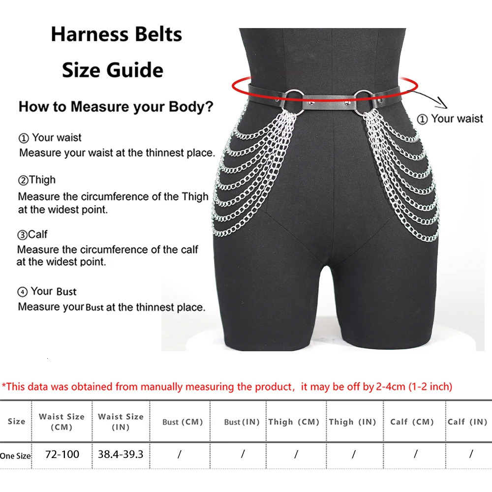 Women Sexy Leg Chain Harness garter Belt Waist Corset Belt Leather Harness Waists Thigh Harness Gothic Clothing Accessory 250715