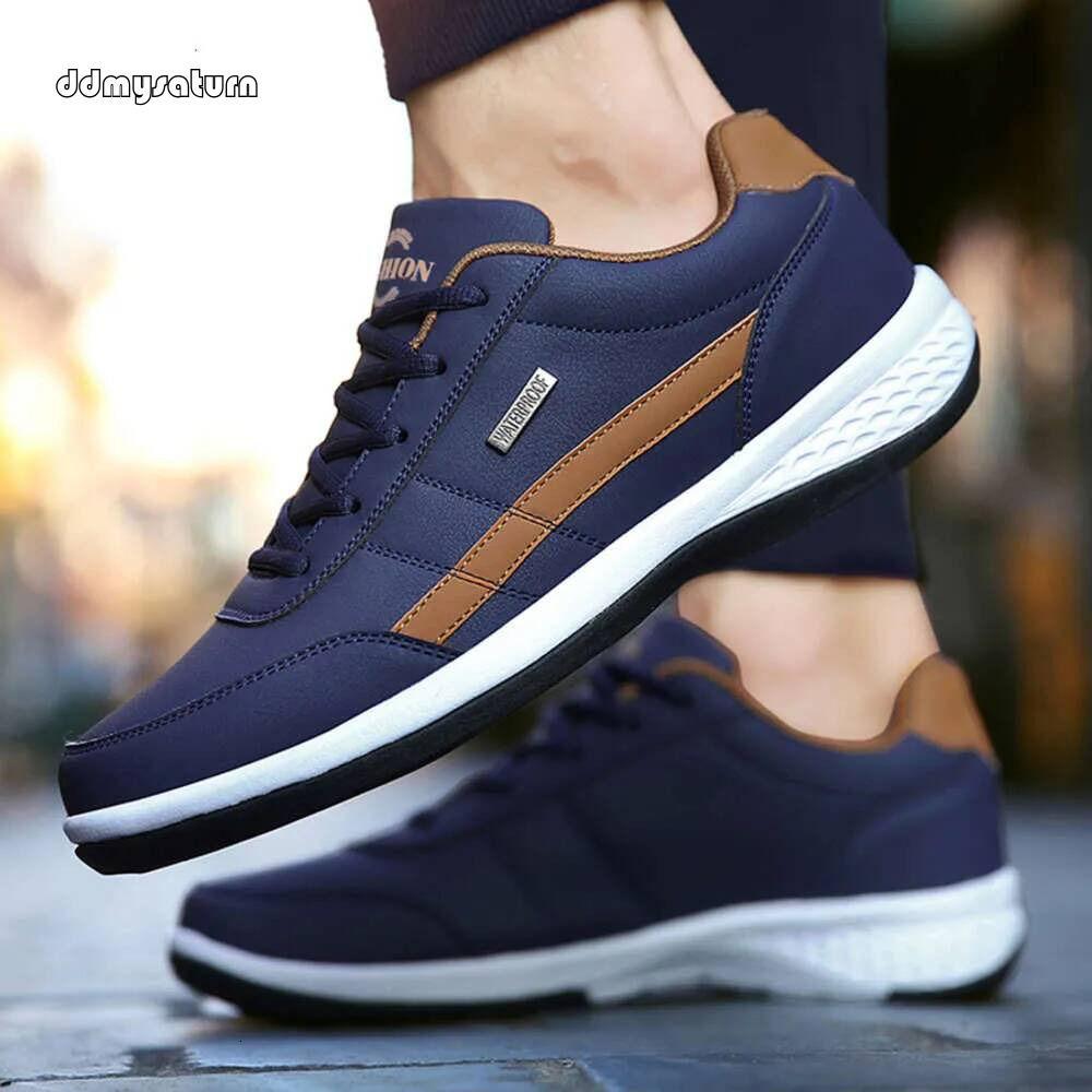 Fashion Casual Shoes Mens Outdoor Tennis Sneakers Lightweight Comfortable Lace Up PU Trainer Size Smaller Than Normals for Men ddmydog ddmydog