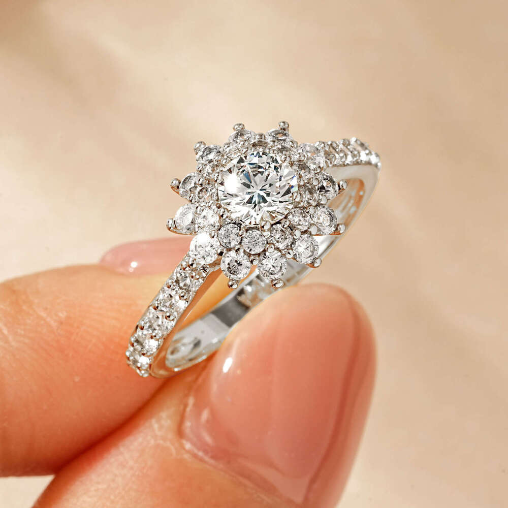 Tiktok Live New Starry Sky Round Bag For Women Full Diamond Design High-End Imitation Moissanite Ring 50F