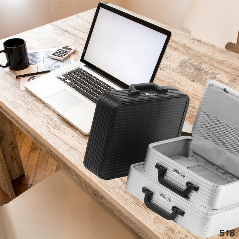 Aluminum Alloy Lightweight Suitcase with Thickened Shell - Portable Storage Box for Tools