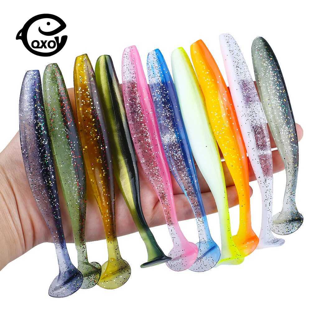 QXO 10pcs/Lot 5.1Inch 3.93Inch Soft Lures Silicone Bait Sea Fish Pva Swimbait Wobblers Goods For Fishing Artificial Tackle Z250717