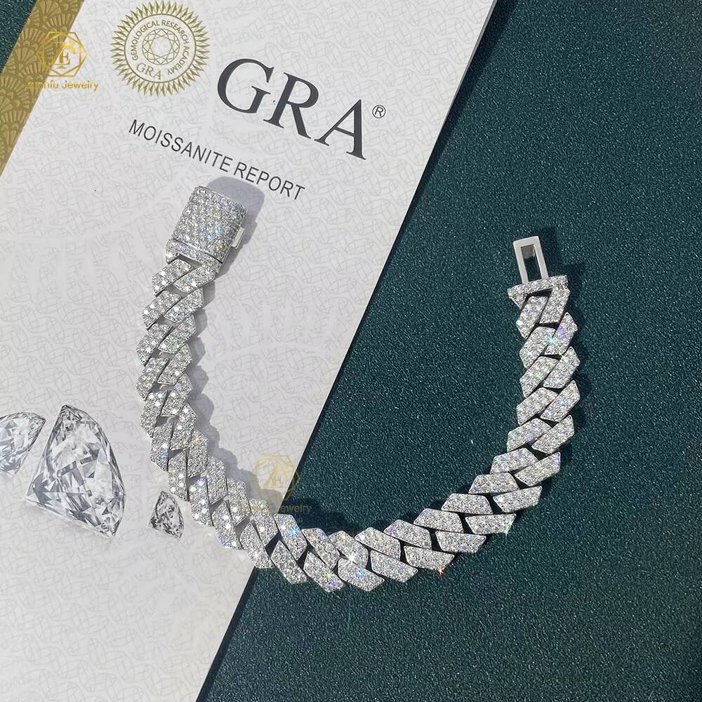 Cheap Price 6mm 8mm 10mm 12mm 14mm Cuban Link Chain S925 Moissanite Hip Hop Necklace Bracelet for Men Rapper