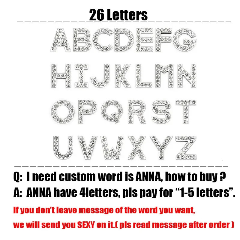 Goth Rhinestone Letters Necklace for Women Mens Custom Name Choker Collar Sexy Chocker Jewelry Cosplay Wear 250716