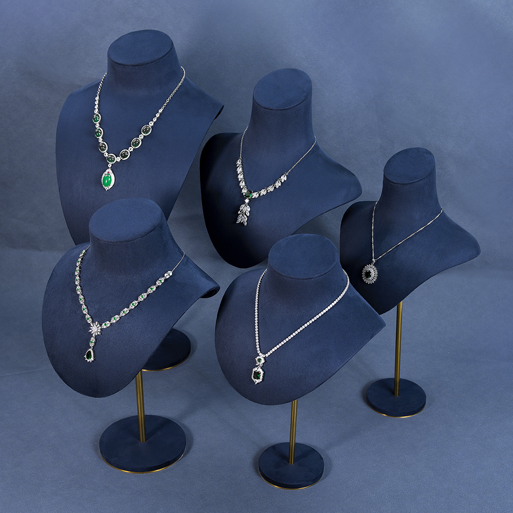 Stone Jewelry Display Bases for Necklaces - Elegant Bust Displays