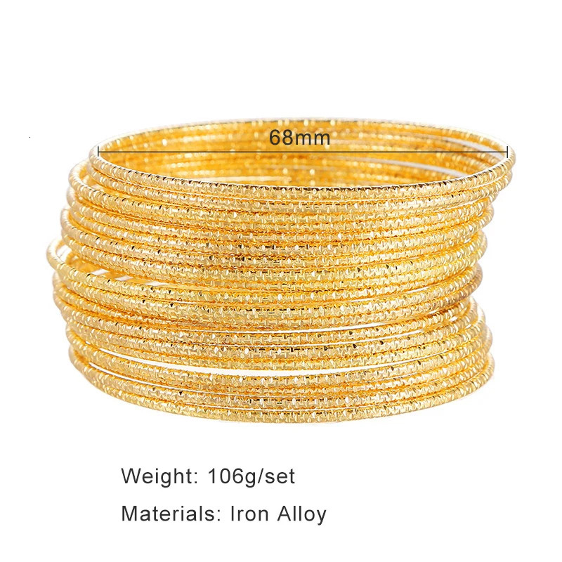 20 Pieces Textured Metal Bangles Set For Women Fashion Jewelry Heavy Trendy Styles Wholesales Accessories Party Gifts 690 250717