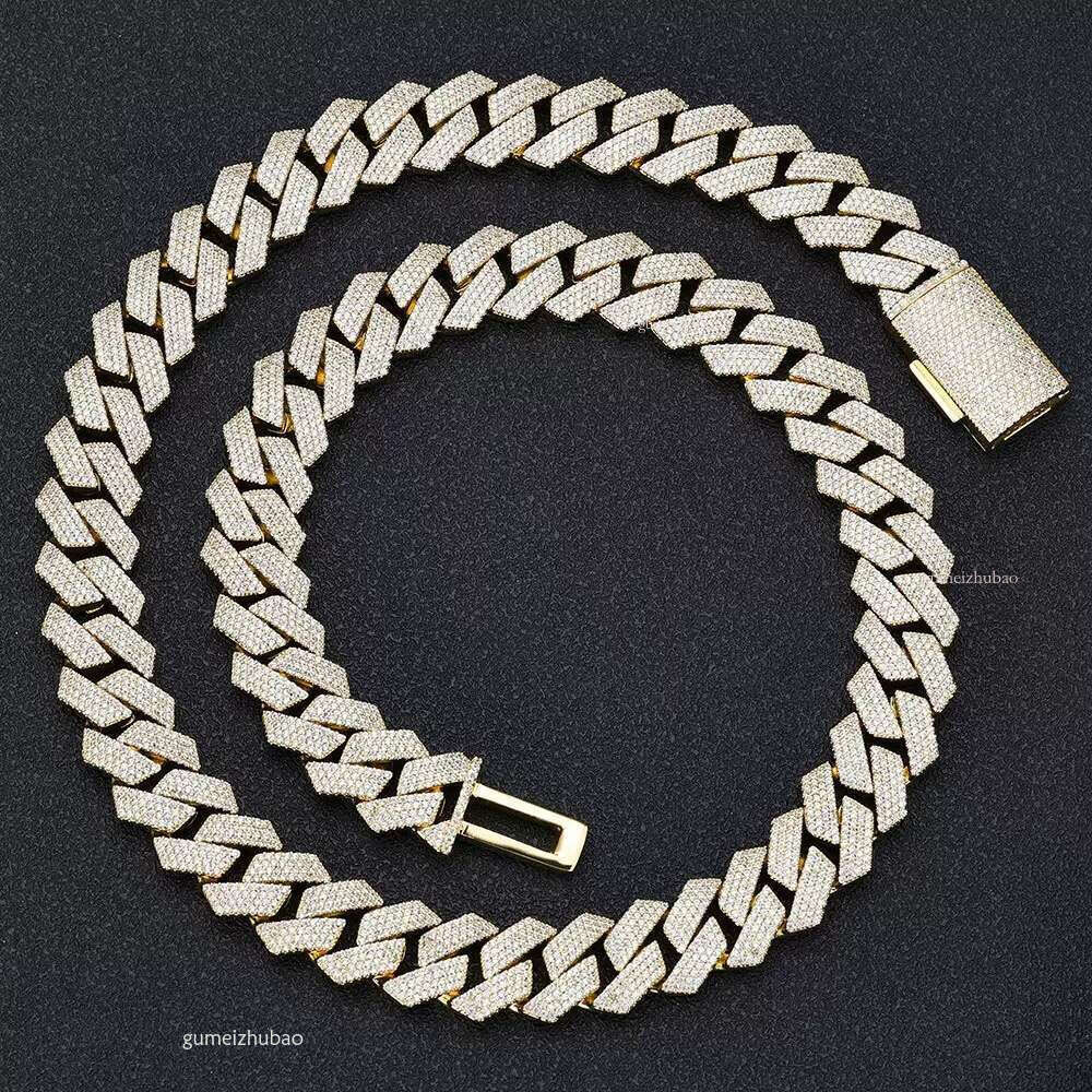 jewelry bracelet necklaces pass 100% dia testCustom Gra Certified Men Iced Out Hip Hop Jewelry Sier Mossanite Moissanite Dia Cuban Link Chain Necklace