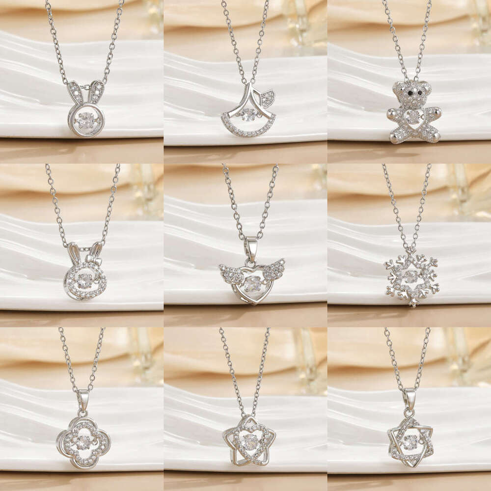 Korean Style Niche Design Smart Necklace For Women, Elegant And Simple Four-Leaf Clover Pendant Clavicle Chain Geometric Choker Jewelry 2Ca