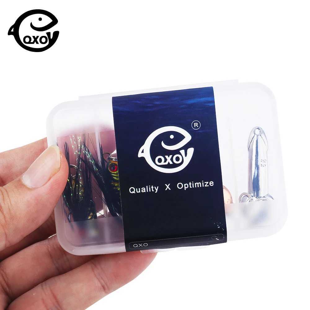 QXO 5pcs/box Fishing Hard Lure Spoon Jig Metal Winter Jigging Ice Spinners Goods For Fishing With Box Streamer Sea Fish Spoon Z250717
